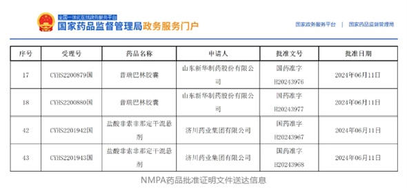 2個項目獲批，鹽酸非索非那定干混懸劑全國首家！